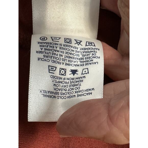 Lands End Women’s Shirt Adult Extra Large 18 Rust/Brown Tank Top Sleeveless - Picture 8 of 10